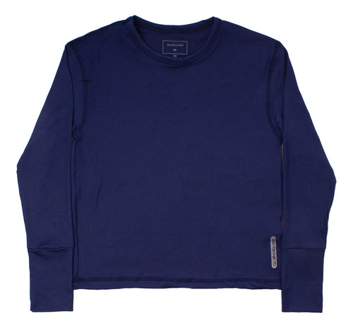 Imagen 1 de 5 de Remera Térmica Ml Snow Solid Layer (azul) Quiksilver Niños