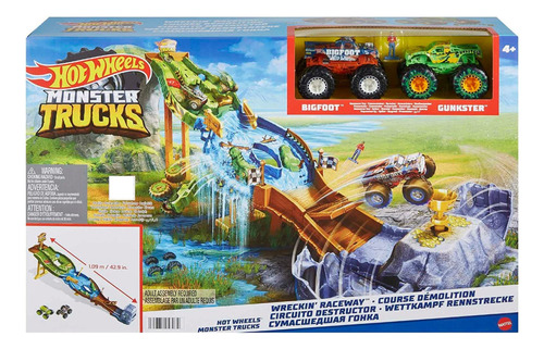 Hot Wheels Monster Trucks Playset Desafio Extremo De Titanes