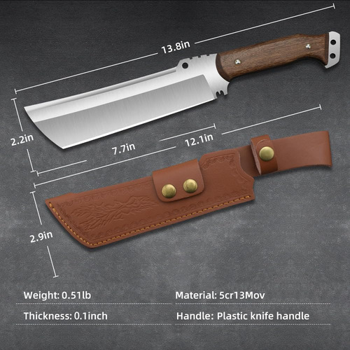Machete De Supervivencia Premium Para Trabajo En Jardín Y Bu