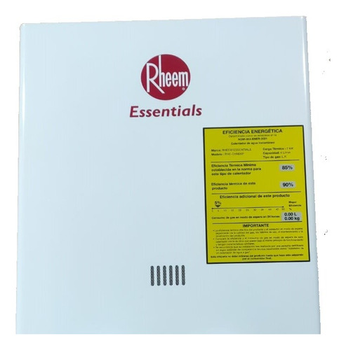 Calentador Instantáneo Essentials Rheem Gas Nat 6lts Blanco