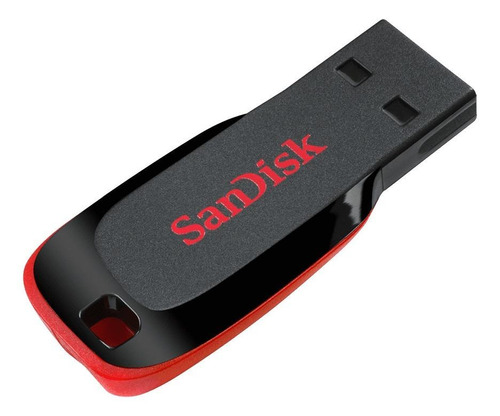 Imagem 1 de 3 de Pendrive SanDisk Cruzer Blade 4GB 2.0 preto e vermelho