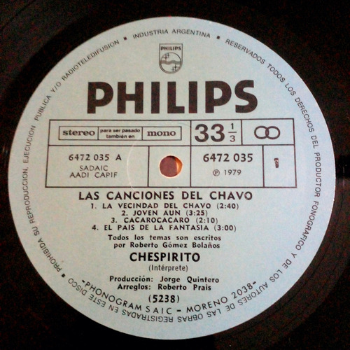 Lote El Chavo Del 8 (1978) 4 Vinilos Quico Chapulin Colorado Estándar