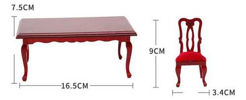 Silla De Mesa De Casa De Muñecas En Miniatura 1:12 Silla De