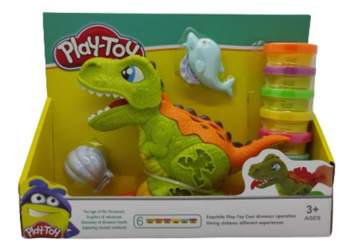 Imagen 1 de 2 de Play Toy De Dinosaurio Plastidedo Para Niños