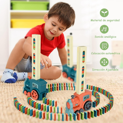 Juego De Tren Domino Automático Con Luces Y Sonidos