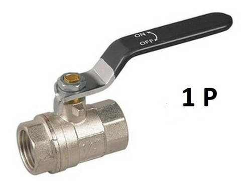 Imagen 2 de 2 de Llave De Paso Válvula Esférica Metálica 1 Pulgada Agua