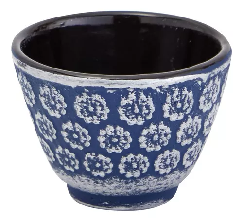  Juego de 6 teteras japonesas de hierro fundido con infusor, 4  tazas de té y salvamanteles (32 onzas, azul) : Hogar y Cocina