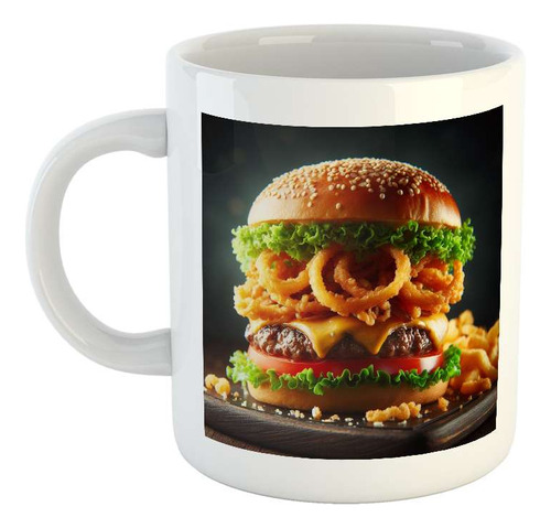 Taza Ceramica Hamburguesa Decoracion Local De Comida