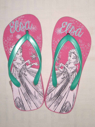 Sandalias Frozen Elsa Talla 19 Pricesas Disney Playa Alberca