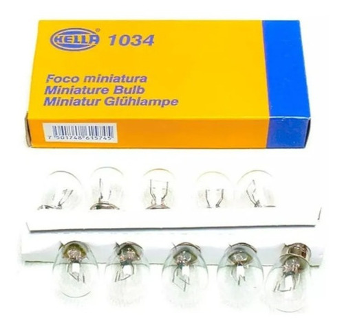 Foco Hella Automotriz 1034 2 Polos 10 Piezas