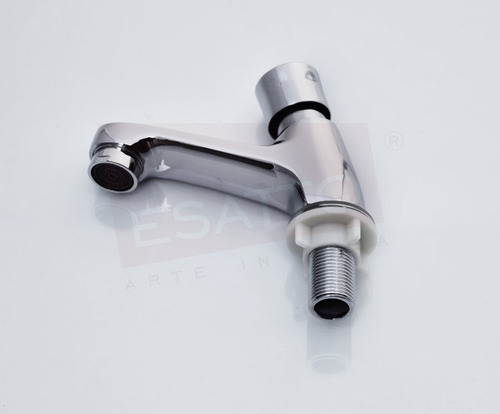Esatto® Llave Baño Botón Ahorrador Temporizador Mza009c Acabado Cromado Color Plateado