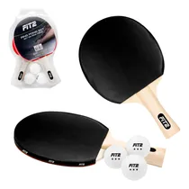 Comprar Set Ping Pong 2 Raquetas Y 3 Pelotas Tenis De Mesa Fit2