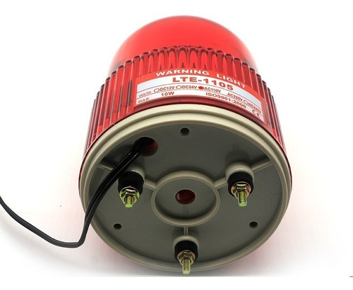 Imagen 2 de 4 de Baliza Rotativa Luz Emergencia Rojo 110v