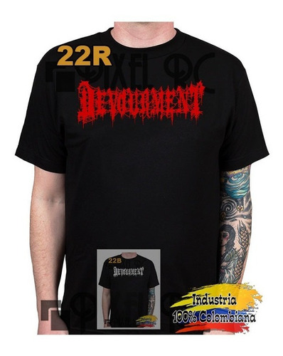 Camiseta Devourment Logo Tipo Retro Pixel Rc 