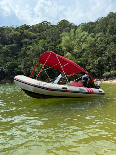 Bote Inflável 4,5m Com Motor De Popa Mercury 60hp Zero