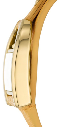Reloj Mujer Fossil Harwell De Piel Color de la correa Amarillo