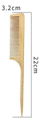 2 Peine De Bambú Para Desenredar El Cabello Para Mujeres Y