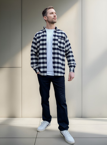 Camisa Leñadora Hombre Abrigada Cuadros