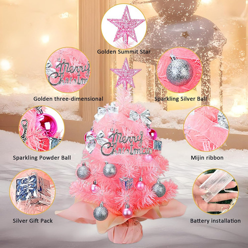 . Mini Árbol De Navidad De Mesa Con Luces Árbol Navidad 45cm