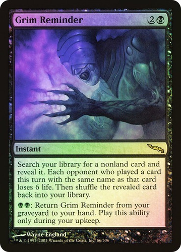 Magic Mtg Grim Reminder - Mirrodin (foil)