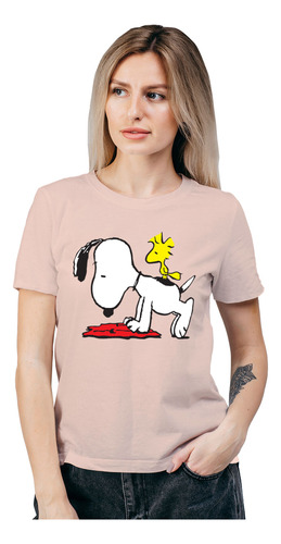 Polera Mujer Snoopy Training Crossfit Algodon Organico Wiwi