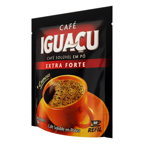 Imagem 2 de 4 de Café Solúvel em Pó Extraforte Iguaçu Sachê 50g Refil