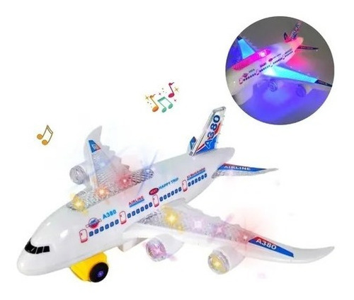 Avion Juguete A Pilas C/luz, Sonido Y Movimiento