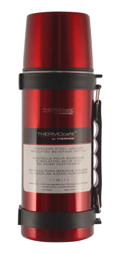 Termo Agua 1.0lt Acero Inox Rojo Thermos