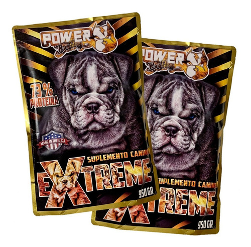 Pack 2 Power Bully Sumplemento Canino Cachorro 950g + Regalo