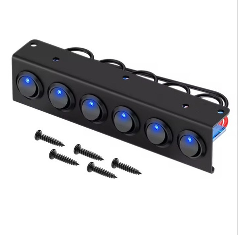 Panel Interruptores 6 Switch Encendido Universal Autos 12v