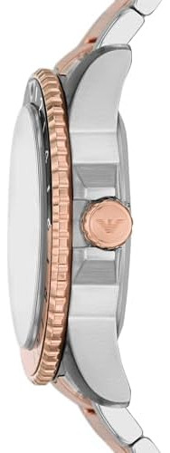 Reloj De Pulsera De Acero Inoxidable De Dos Tonos En Oro Ros