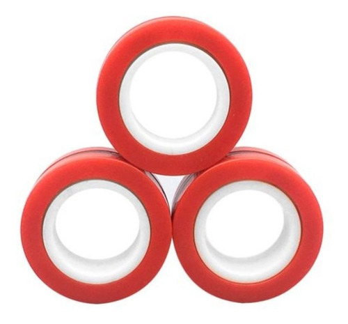Anel Magnético Hand Spinner Anti Estresse - Vermelho