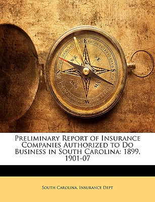 Libro Preliminary Report Of Insurance Companies Authorize...