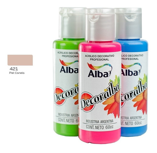 Acrilico Alba Decoralba  60ml Piel Canela