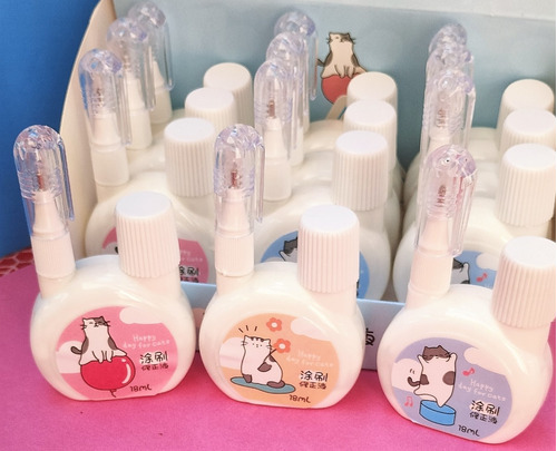 Corrector Liquido Diseño Gato Gatito Kawai (lápiz Y Pincel)