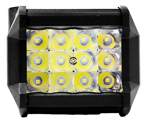 Neblinero 12 Led 12-24v  Led Blanco Cuadrado Universal