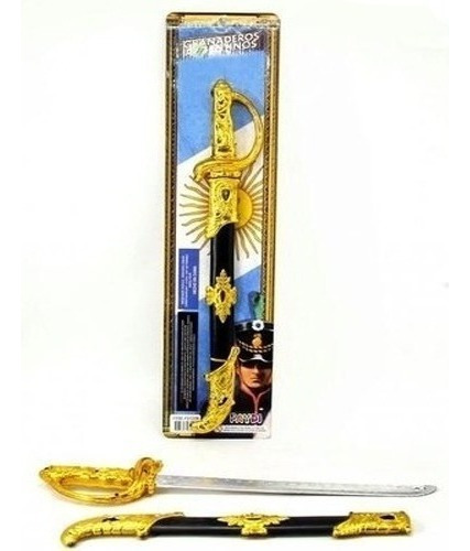 Espada Sable De Granadero De Juguete Con Funda 50 Cm Faydi Color Dorado