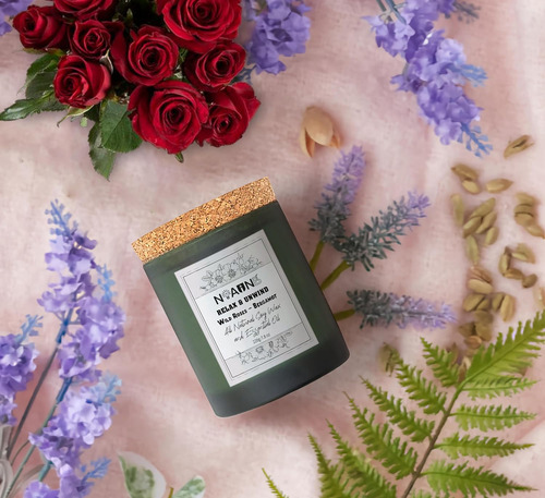 Vela De Cera De Soja Natural Y Aceite Esencial De Alta Calid