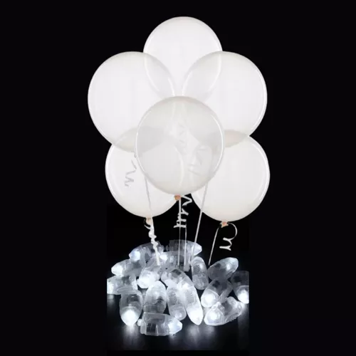 15 Globos Burbuja Cristal Con Luz Transparente Led Luminoso