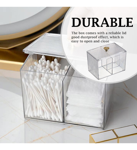 Caja De Maquillaje Transparente Con Soporte Para Almohadilla