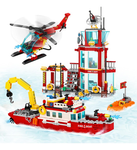 City Oceans - Kit De Construccion De Estacion De Bomberos, C