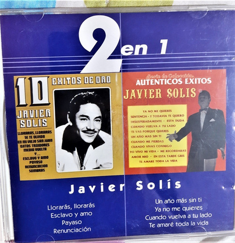 Cd Javier Solis 2 En 1 (Usado)