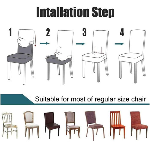 Conjunto De Soulfeel De 4 Cubiertas De Silla De Comedor De C