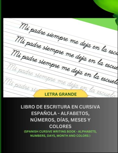Libro De Escritura En Cursiva Española - Alfabetos Numeros D