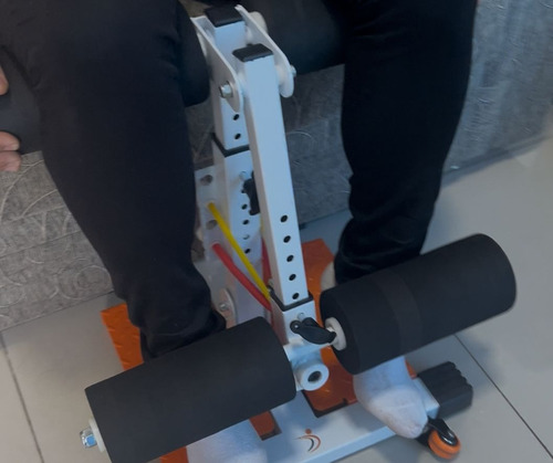 Extensora Portátil Fisio Leg Com Cargas Elásticas Branco