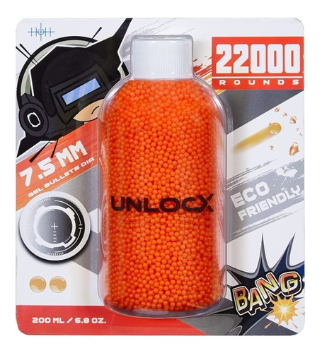 Unlocx Gel Ball Refill De Pistola Hidrogel Ammo 22000 Perlas