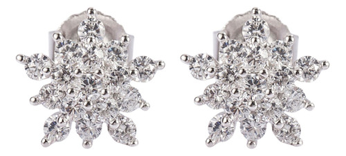 Aretes De Plata 925 Zirconias Estrella Unitalla