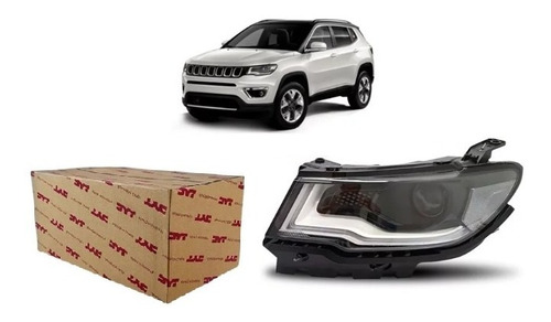 Farol Jeep Compass Eletr S/ Xenon C/ Led 2017 2018 19/21 Esq