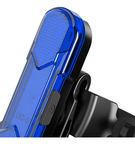 2 Luz Trasera De Bicicleta Led Cierre Azul Cierre Azul
