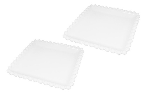 2 Petisqueira Wolff De Porcelana 20cm X 2cm Cor Branco